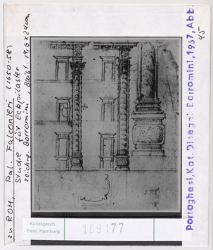 Vorschaubild Rom: Palazzo Falconieri, Studie für Eckpilaster. Borromini 